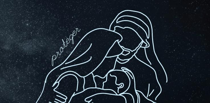 Imagem em contorno da Sagrada Família