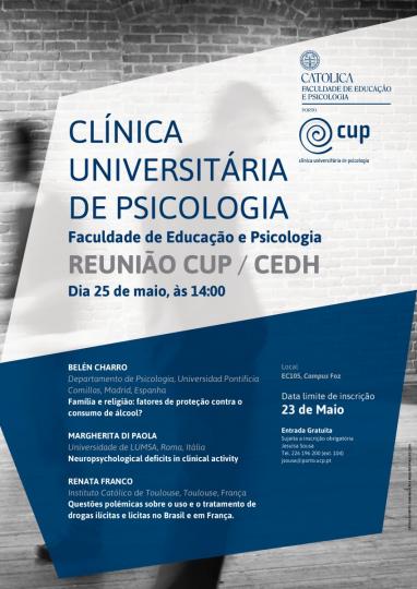 Fórum Clínica Universitária de Psicologia (CUP) - Centro de Estudos de Desenvolvimento Humano (CEDH)